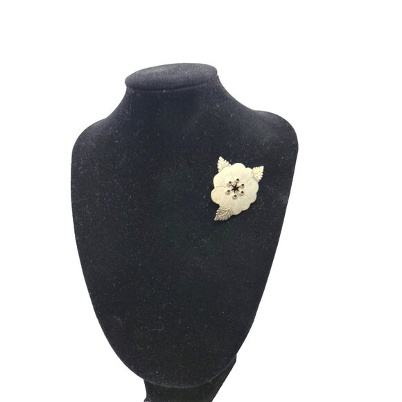 Vintage Francisco Rebajes Modernist Sterling Silver Poppy Brooch Signed - Picture 7 of 7